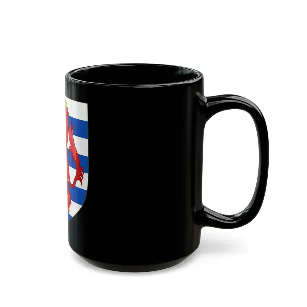 Coat of Arms of the House of Lusignan (Kings of Cyprus) - Black Coffee Mug - Go Mug Yourself