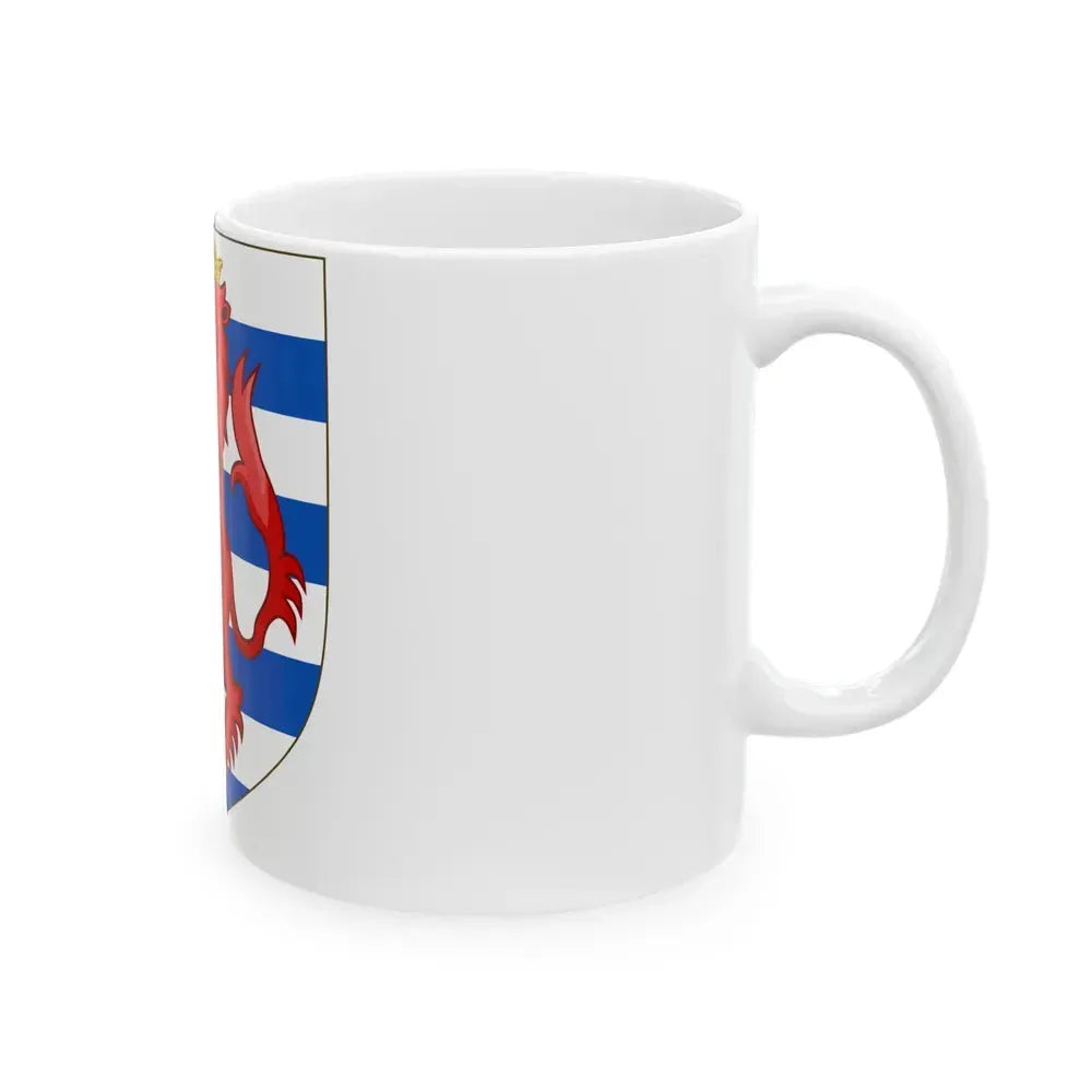 Coat of Arms of the House of Lusignan (Kings of Cyprus) - White Coffee Mug - Go Mug Yourself
