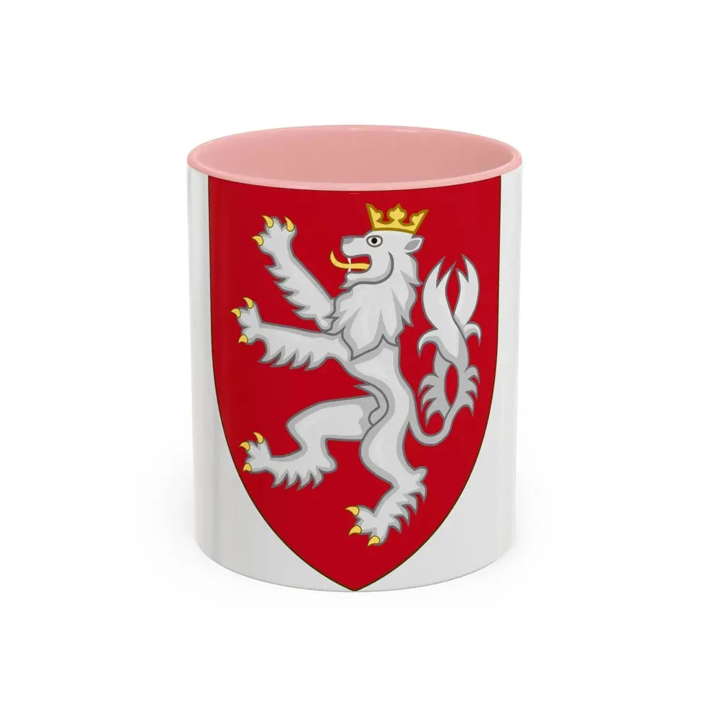 Coat of arms of the House of Luxembourg-Bohemia - Accent Coffee Mug 11oz Pink - Go Mug Yourself