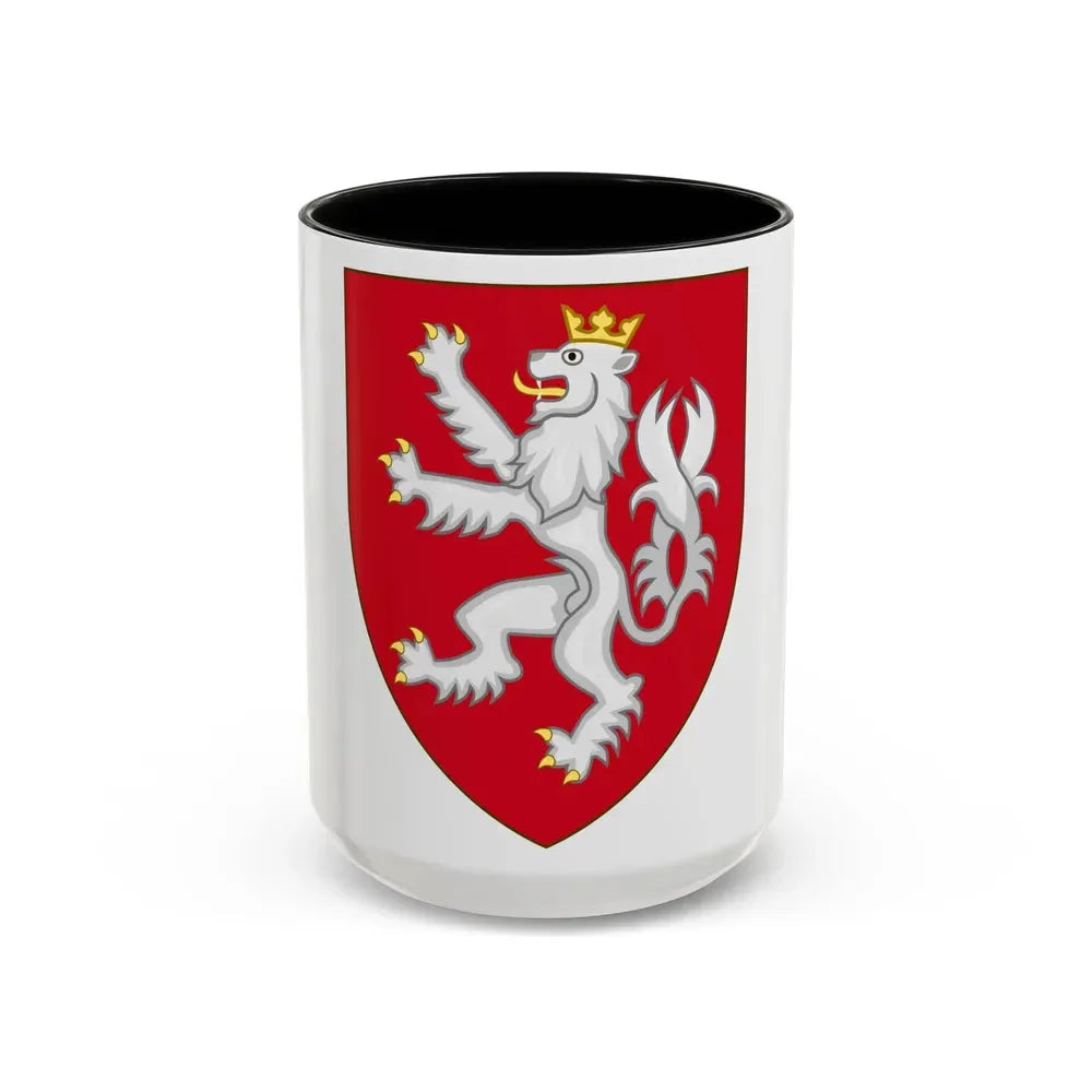 Coat of arms of the House of Luxembourg-Bohemia - Accent Coffee Mug 15oz Black - Go Mug Yourself