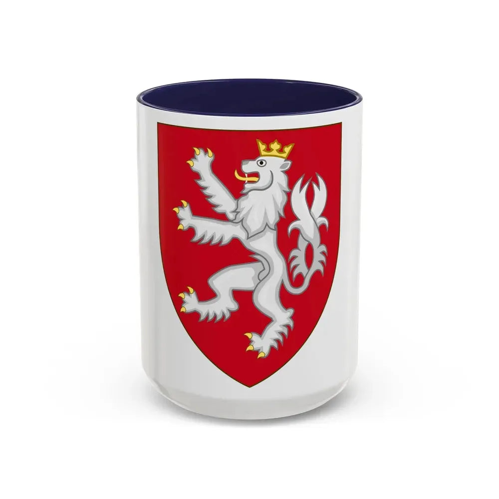 Coat of arms of the House of Luxembourg-Bohemia - Accent Coffee Mug 15oz Navy - Go Mug Yourself