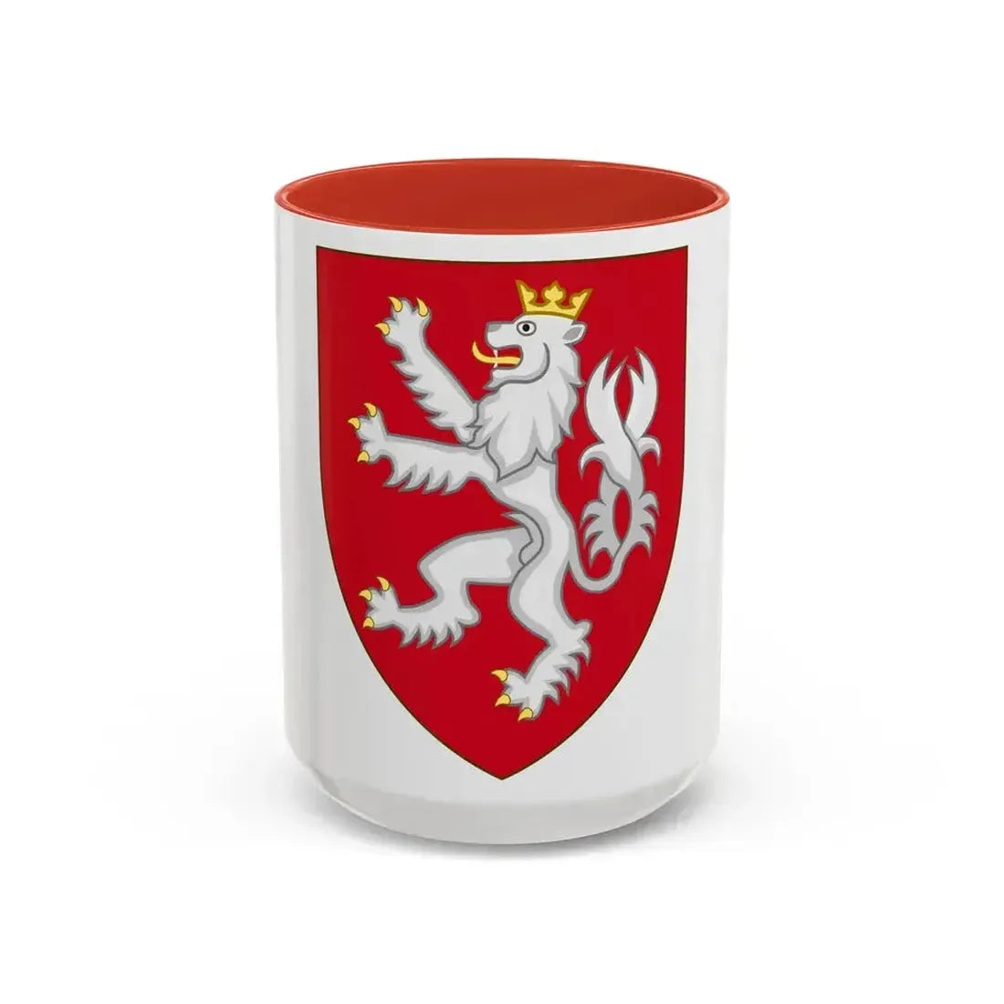 Coat of arms of the House of Luxembourg-Bohemia - Accent Coffee Mug 15oz Red - Go Mug Yourself