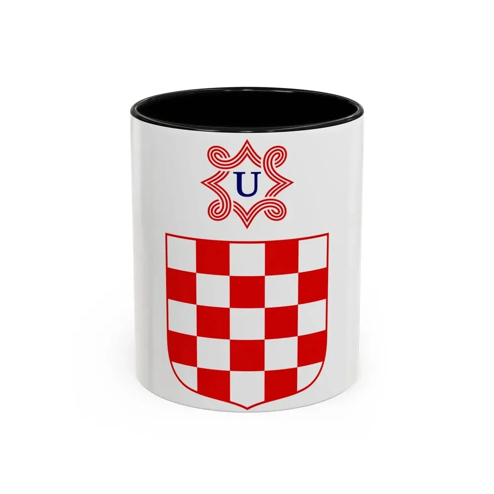 Coat of arms of the Independent State of Croatia - Accent Coffee Mug 11oz Black - Go Mug Yourself