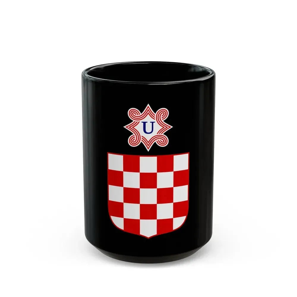 Coat of arms of the Independent State of Croatia - Black Coffee Mug 15oz - Go Mug Yourself