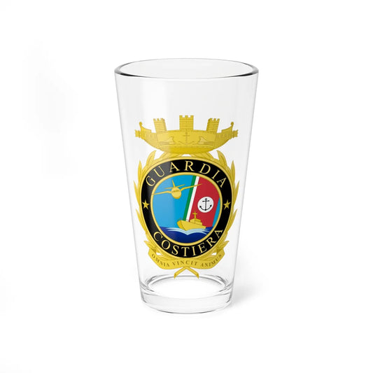 Coat of arms of the Italian Coast Guard (Italy) (Coat of Arms) Pint Glass 16oz 16oz - Go Mug Yourself