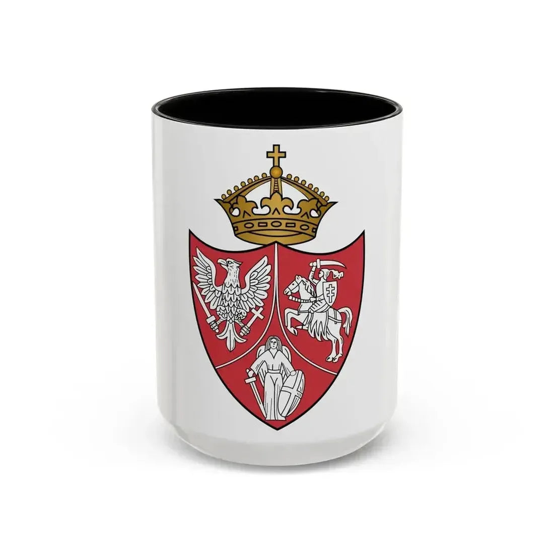 Coat of arms of the January Uprising - Accent Coffee Mug 15oz Black - Go Mug Yourself