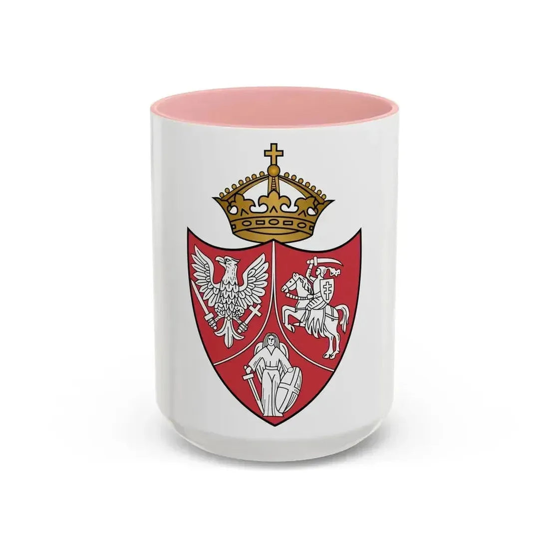 Coat of arms of the January Uprising - Accent Coffee Mug 15oz Pink - Go Mug Yourself