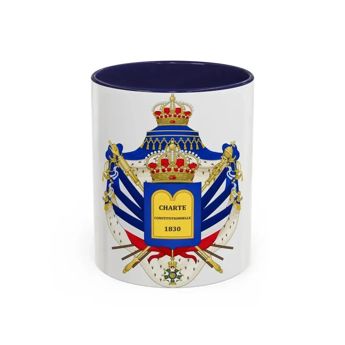 Coat of Arms of the July Monarchy (1831-48) - Accent Coffee Mug 11oz Navy - Go Mug Yourself