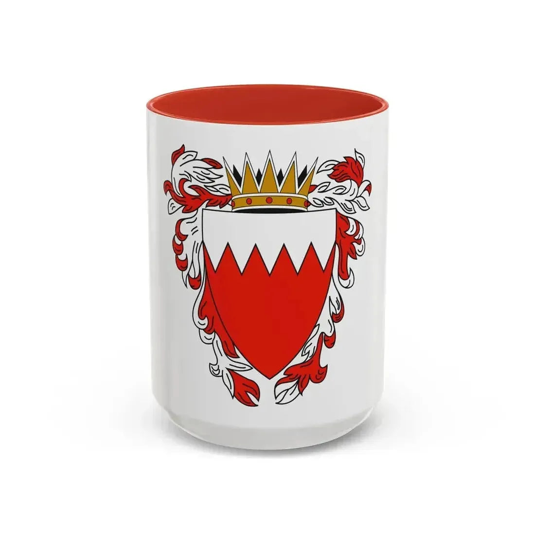 Coat of Arms of The Kingdom of Bahrain - Accent Coffee Mug 15oz Red - Go Mug Yourself