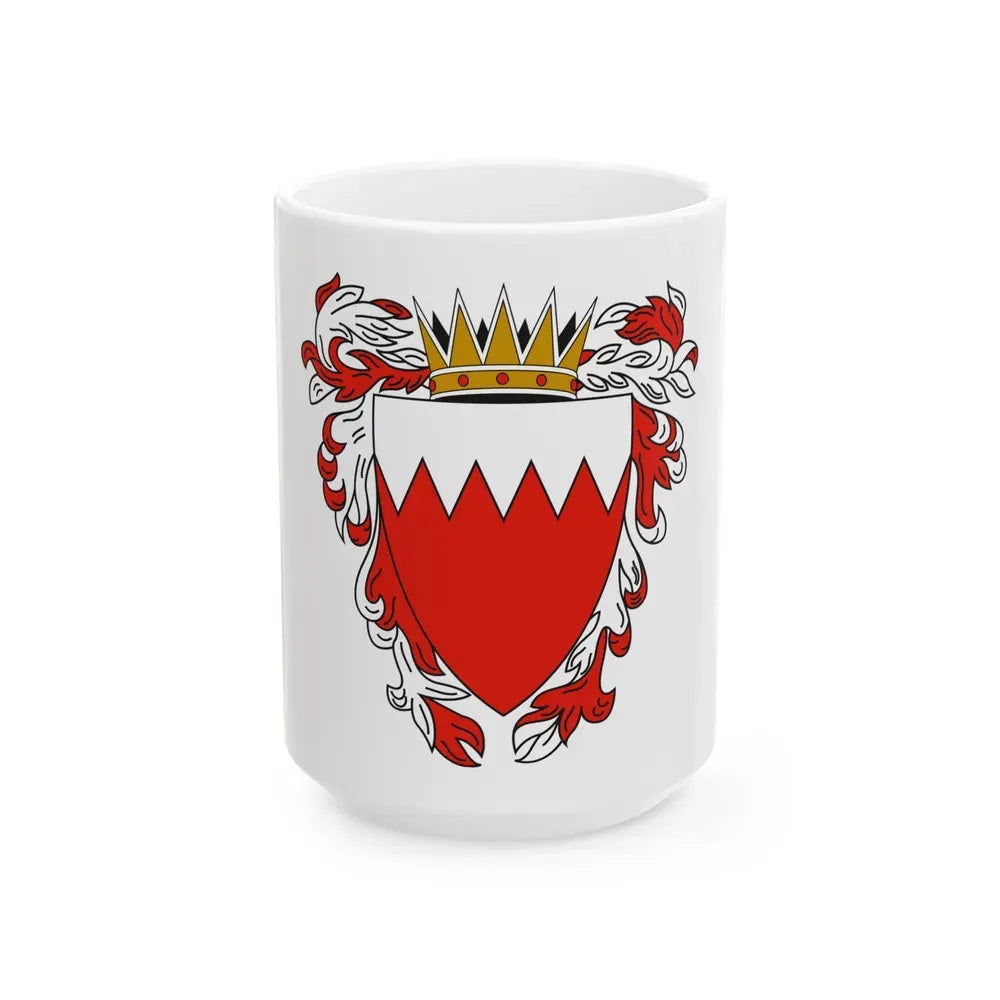 Coat of Arms of The Kingdom of Bahrain - White Coffee Mug 15oz - Go Mug Yourself