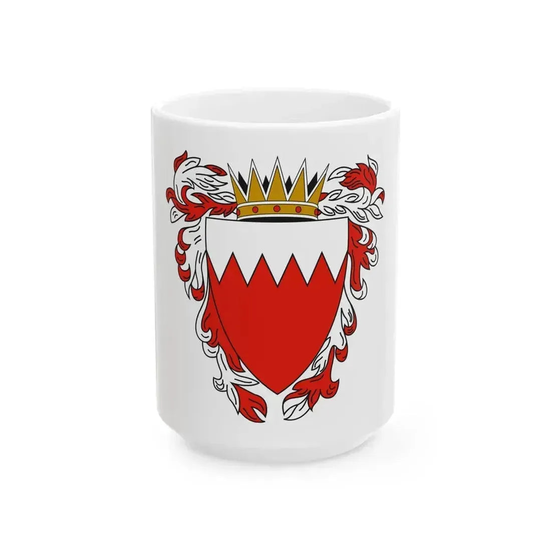 Coat of Arms of The Kingdom of Bahrain - White Coffee Mug 15oz - Go Mug Yourself