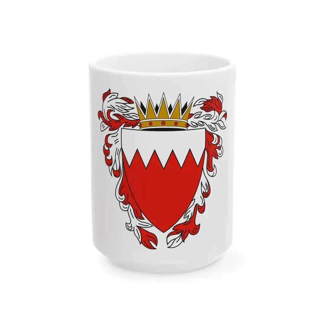 Coat of Arms of The Kingdom of Bahrain - White Coffee Mug 15oz - Go Mug Yourself