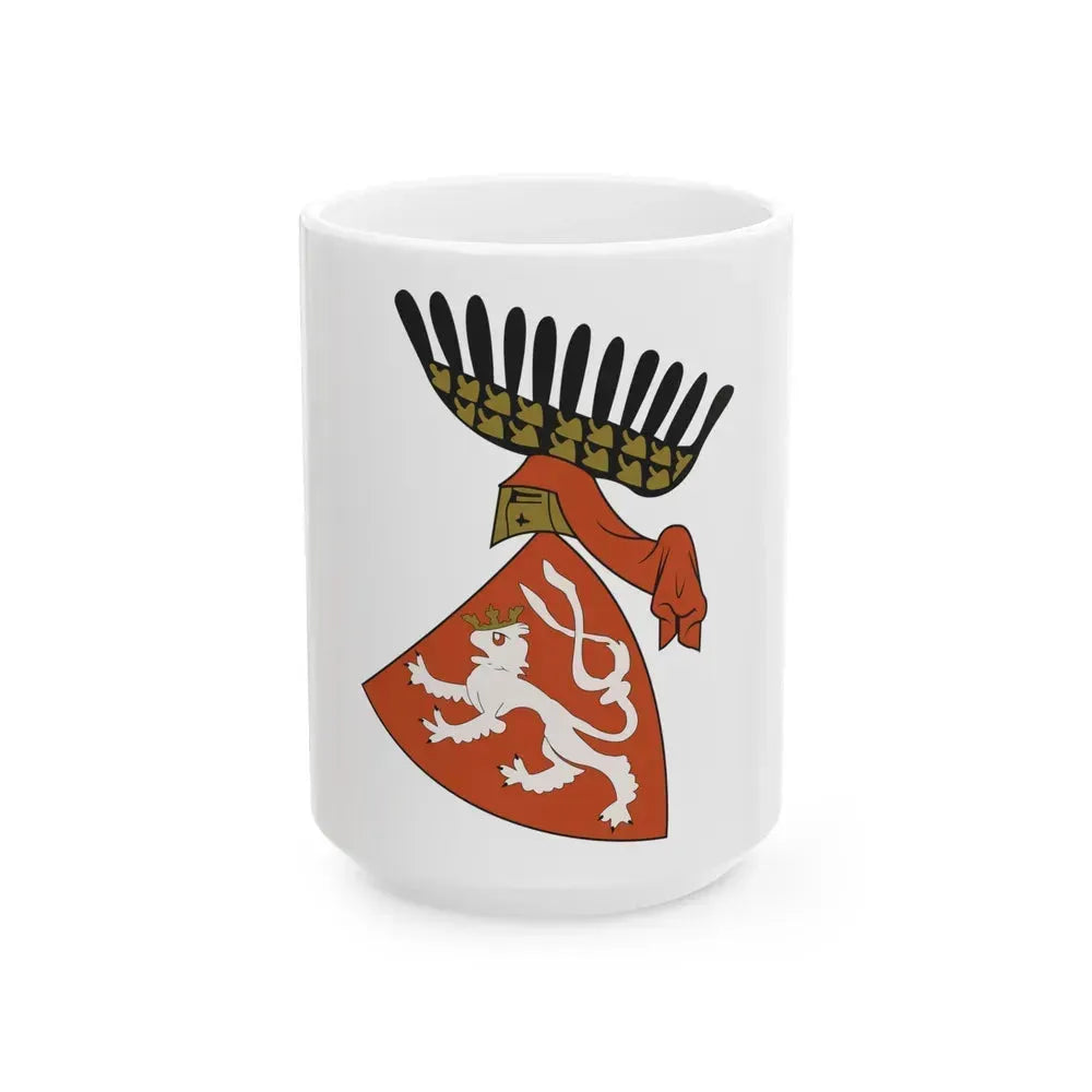 Coat of arms of the Kingdom of Bohemia (Wenceslaus II of Bohemia) - White Coffee Mug 15oz - Go Mug Yourself