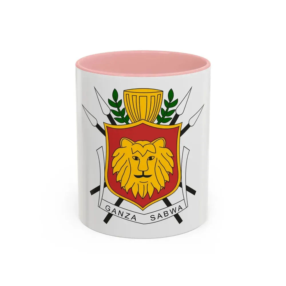 Coat of arms of the Kingdom of Burundi - Accent Coffee Mug 11oz Pink - Go Mug Yourself