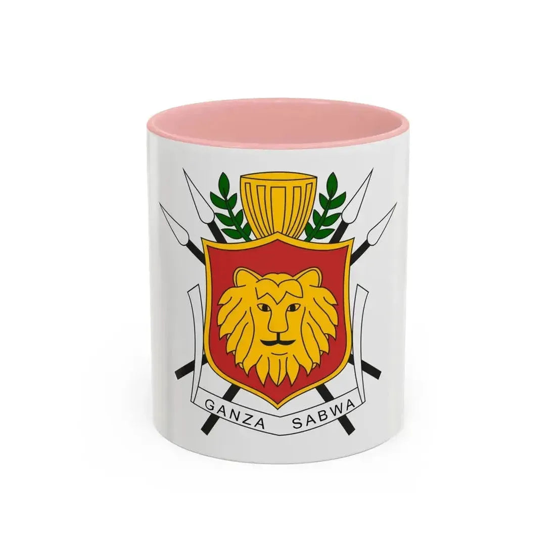Coat of arms of the Kingdom of Burundi - Accent Coffee Mug 11oz Pink - Go Mug Yourself