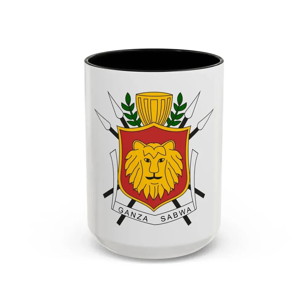 Coat of arms of the Kingdom of Burundi - Accent Coffee Mug 15oz Black - Go Mug Yourself