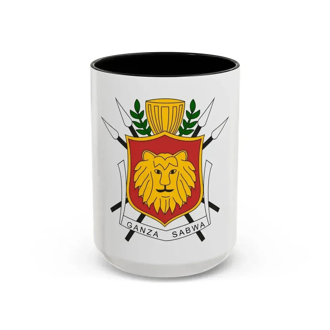 Coat of arms of the Kingdom of Burundi - Accent Coffee Mug 15oz Black - Go Mug Yourself
