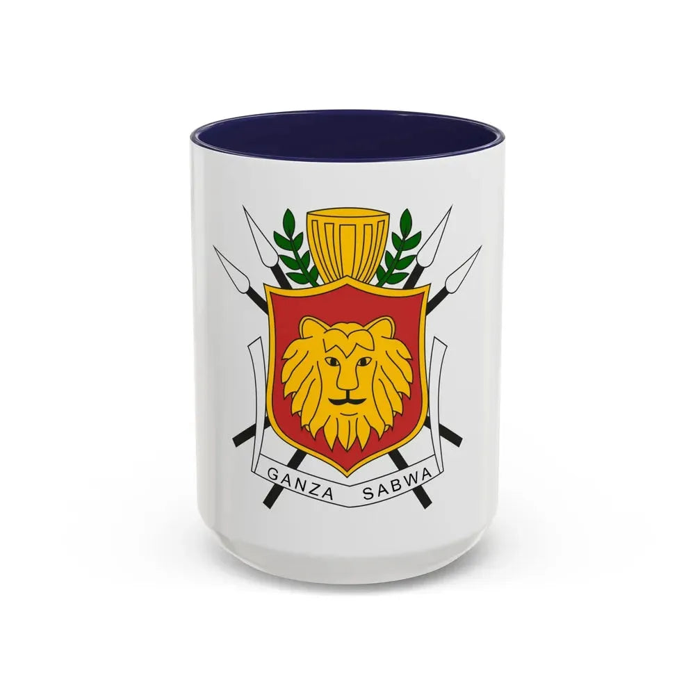 Coat of arms of the Kingdom of Burundi - Accent Coffee Mug 15oz Navy - Go Mug Yourself