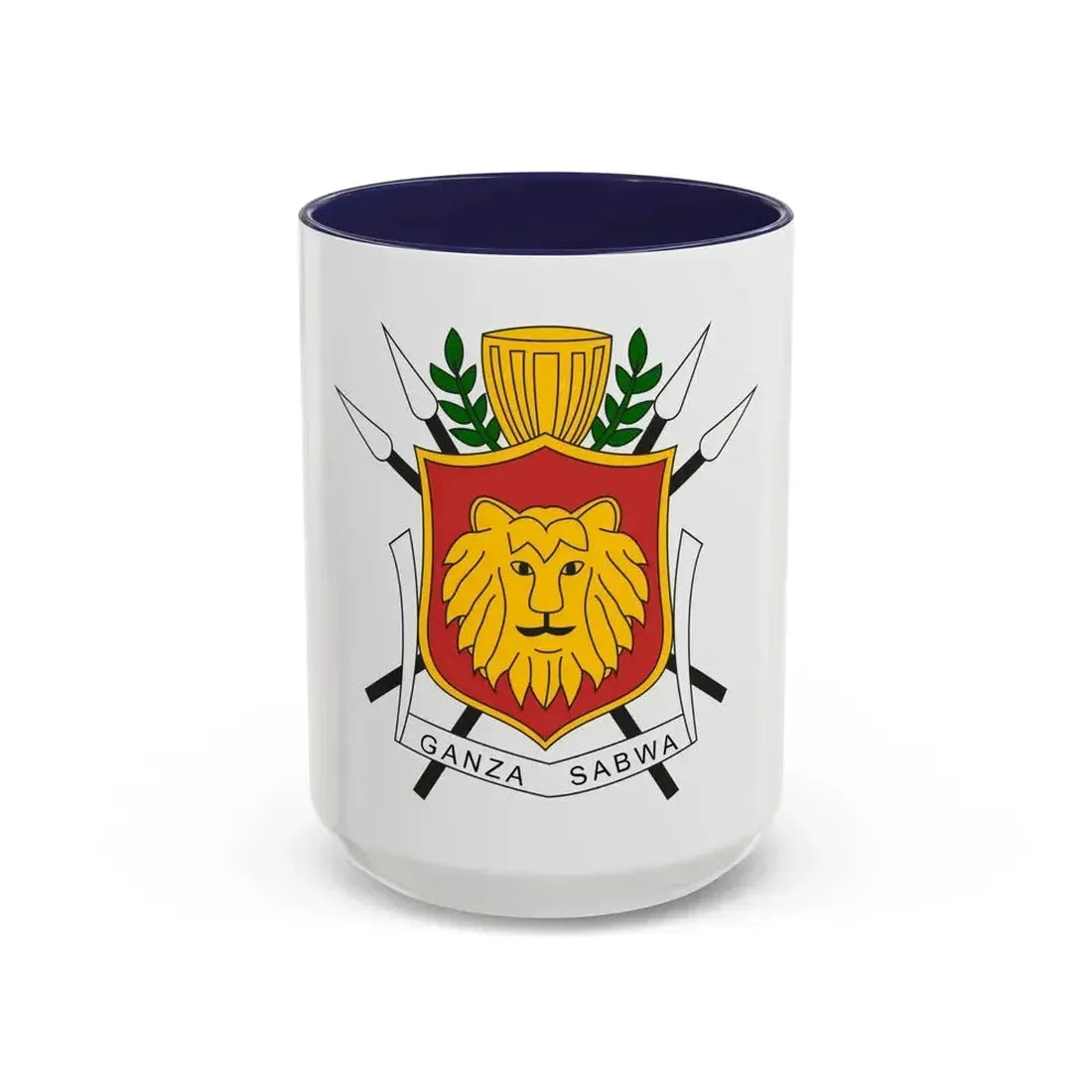 Coat of arms of the Kingdom of Burundi - Accent Coffee Mug 15oz Navy - Go Mug Yourself