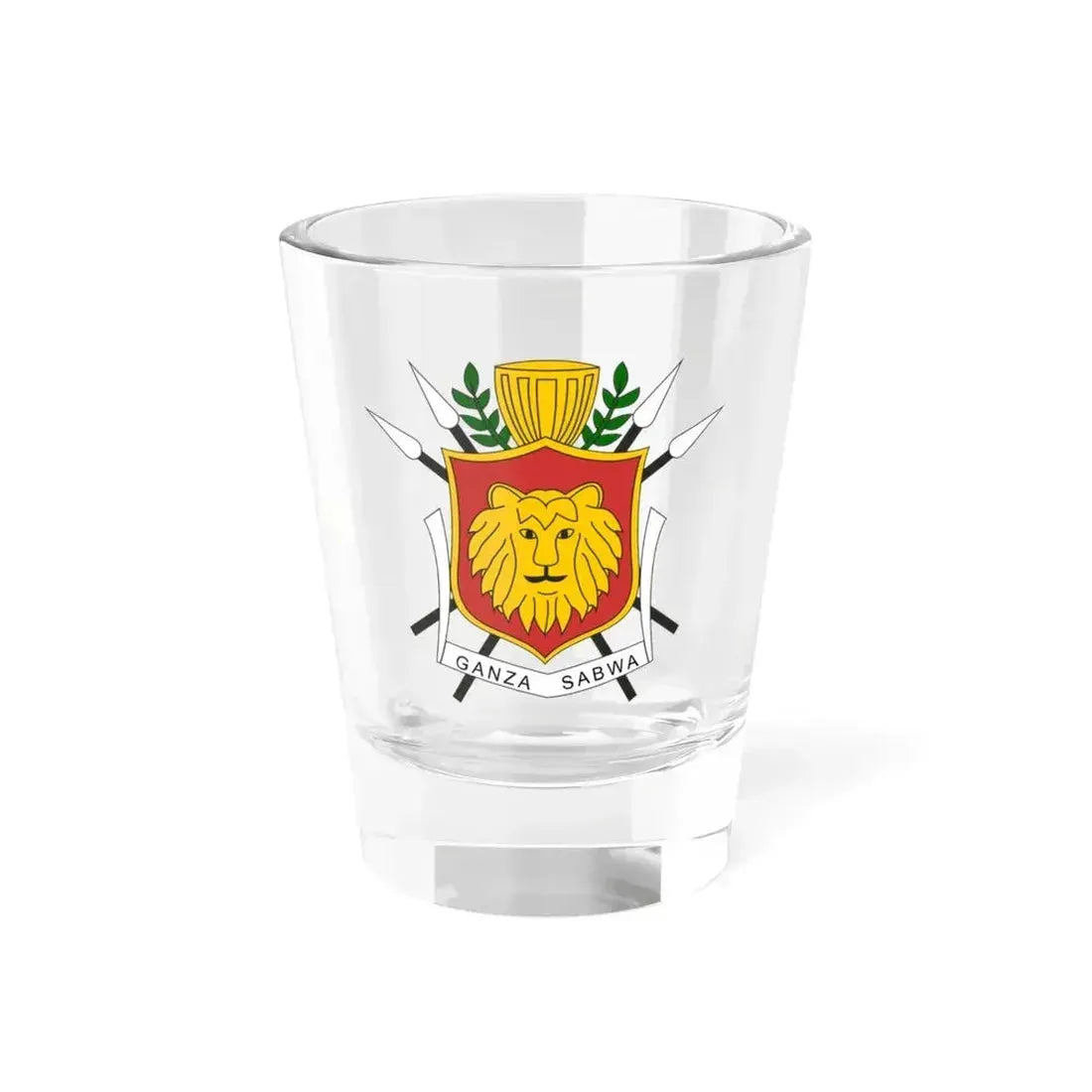 Coat of arms of the Kingdom of Burundi - Shot Glass 1.5oz 1.5oz - Go Mug Yourself