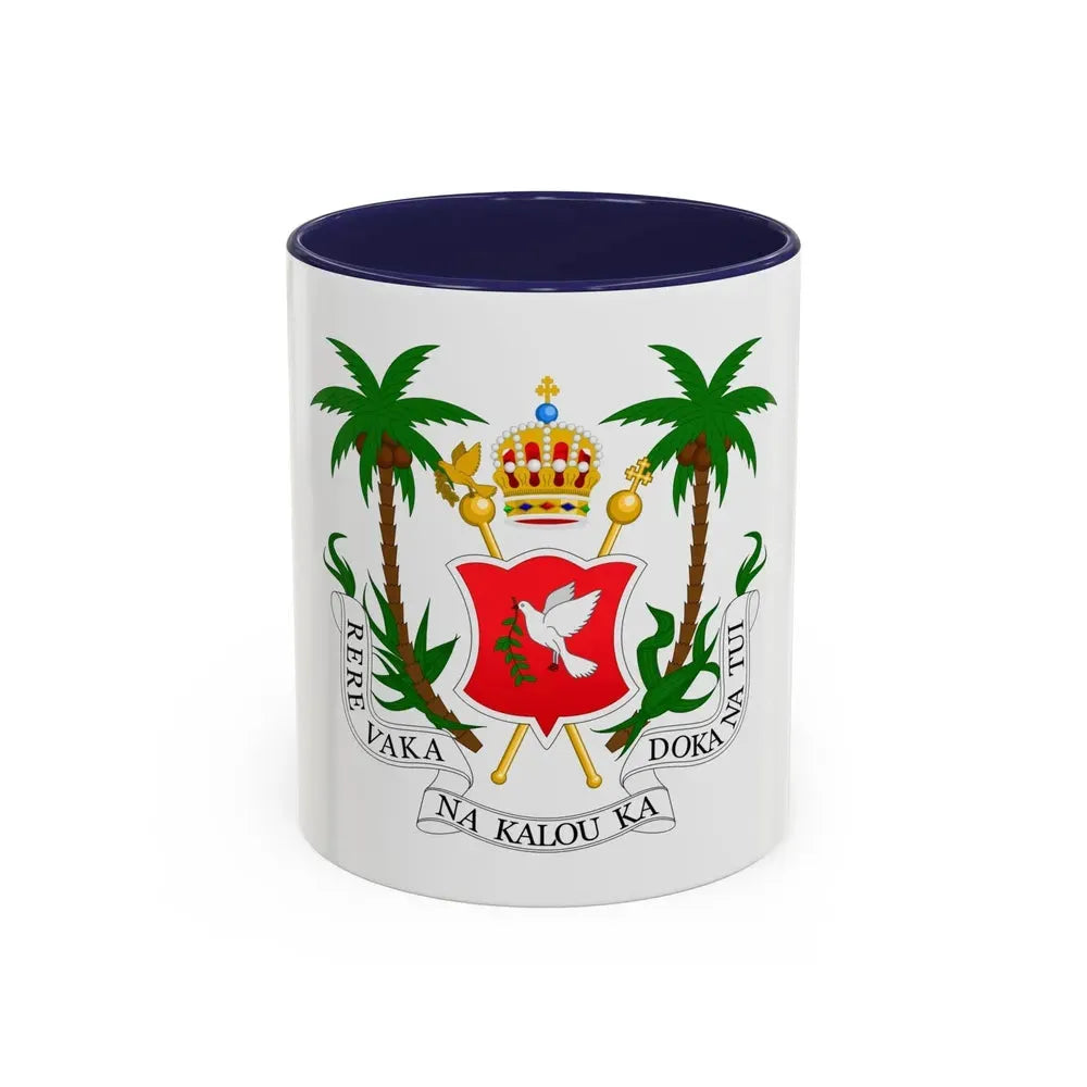 Coat of arms of the Kingdom of Fiji (1871-1874) - Accent Coffee Mug 11oz Navy - Go Mug Yourself