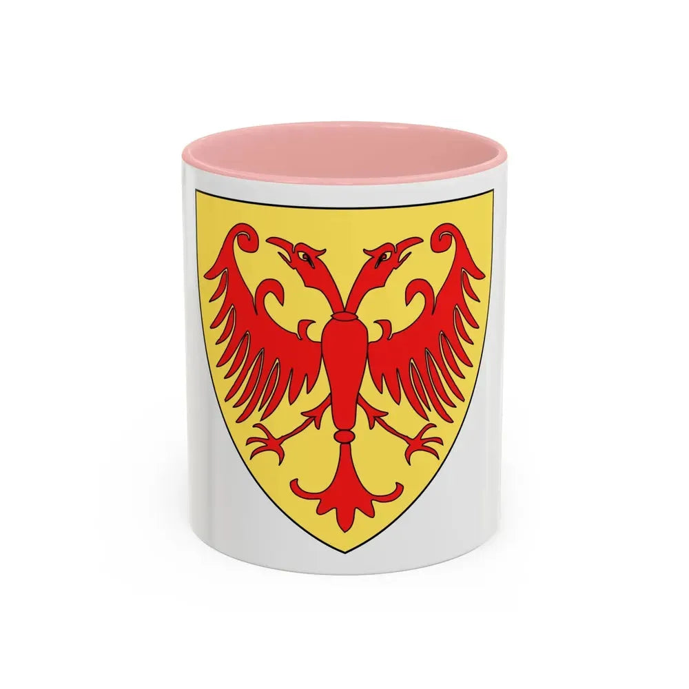 Coat of arms of the Kingdom of Serbia (medieval) - Accent Coffee Mug 11oz Pink - Go Mug Yourself