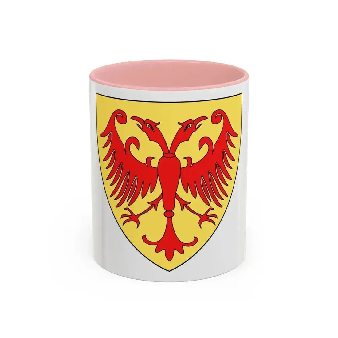 Coat of arms of the Kingdom of Serbia (medieval) - Accent Coffee Mug 11oz Pink - Go Mug Yourself