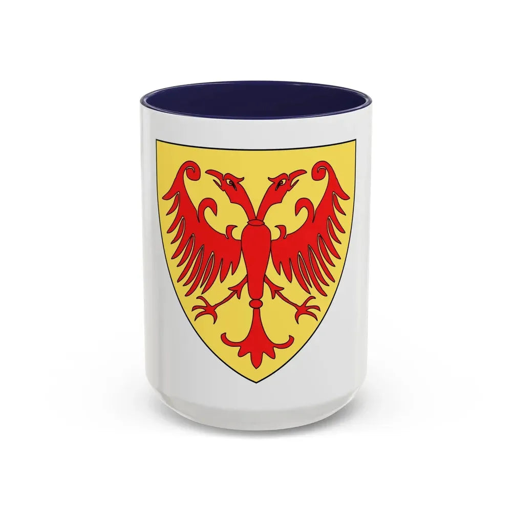 Coat of arms of the Kingdom of Serbia (medieval) - Accent Coffee Mug 15oz Navy - Go Mug Yourself