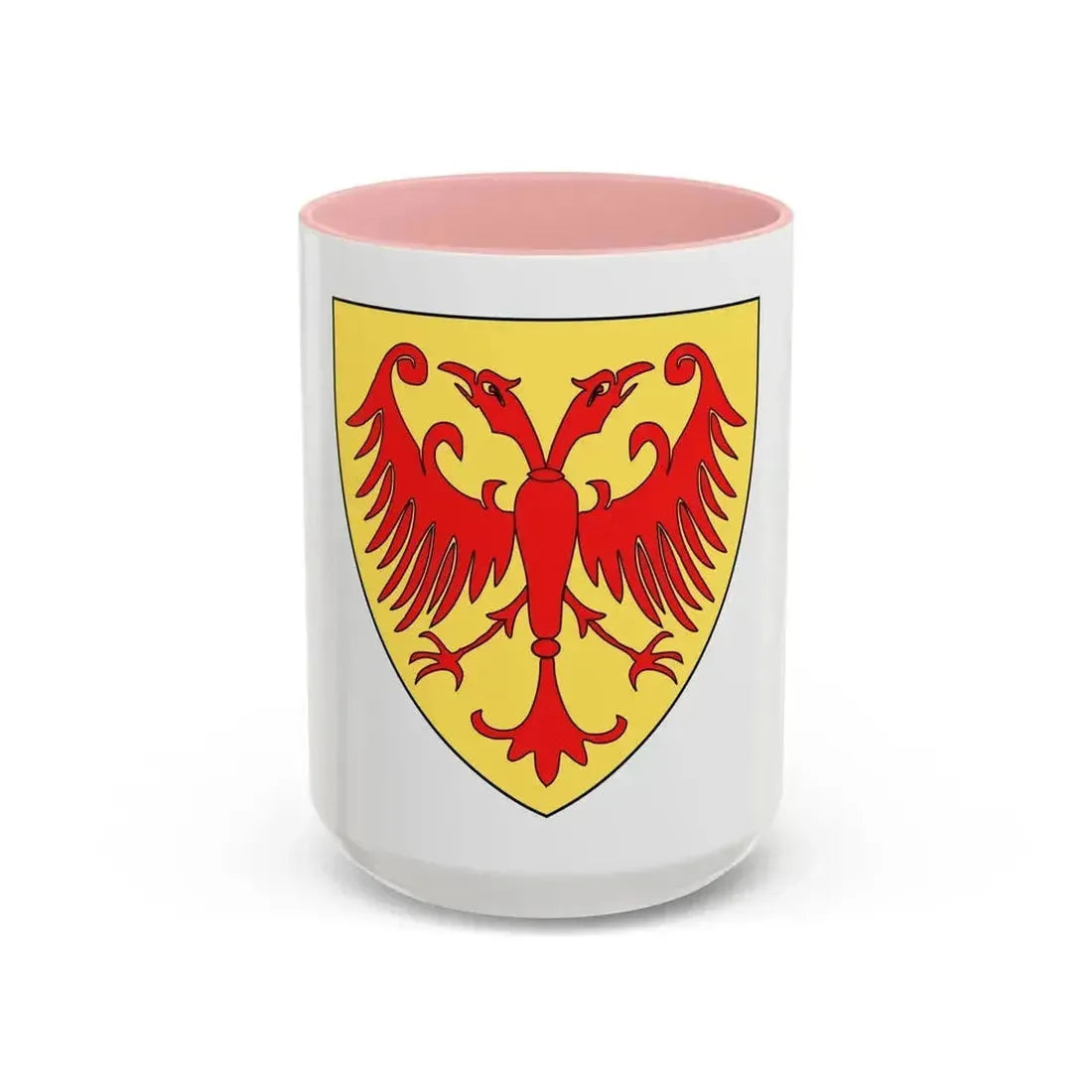 Coat of arms of the Kingdom of Serbia (medieval) - Accent Coffee Mug 15oz Pink - Go Mug Yourself