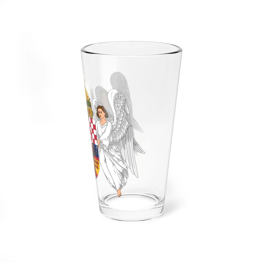 Coat of arms of the Lands of the Holy Hungarian Crown 1915-1918 1919-1946 angels (Austria) (Coat of Arms) Pint Glass 16oz - Go Mug Yourself