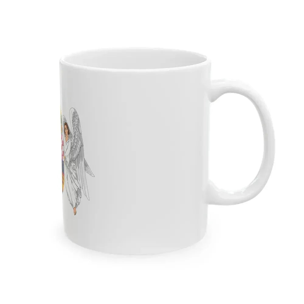 Coat of arms of the Lands of the Holy Hungarian Crown (1915-1918, 1919-1946) - White Coffee Mug - Go Mug Yourself