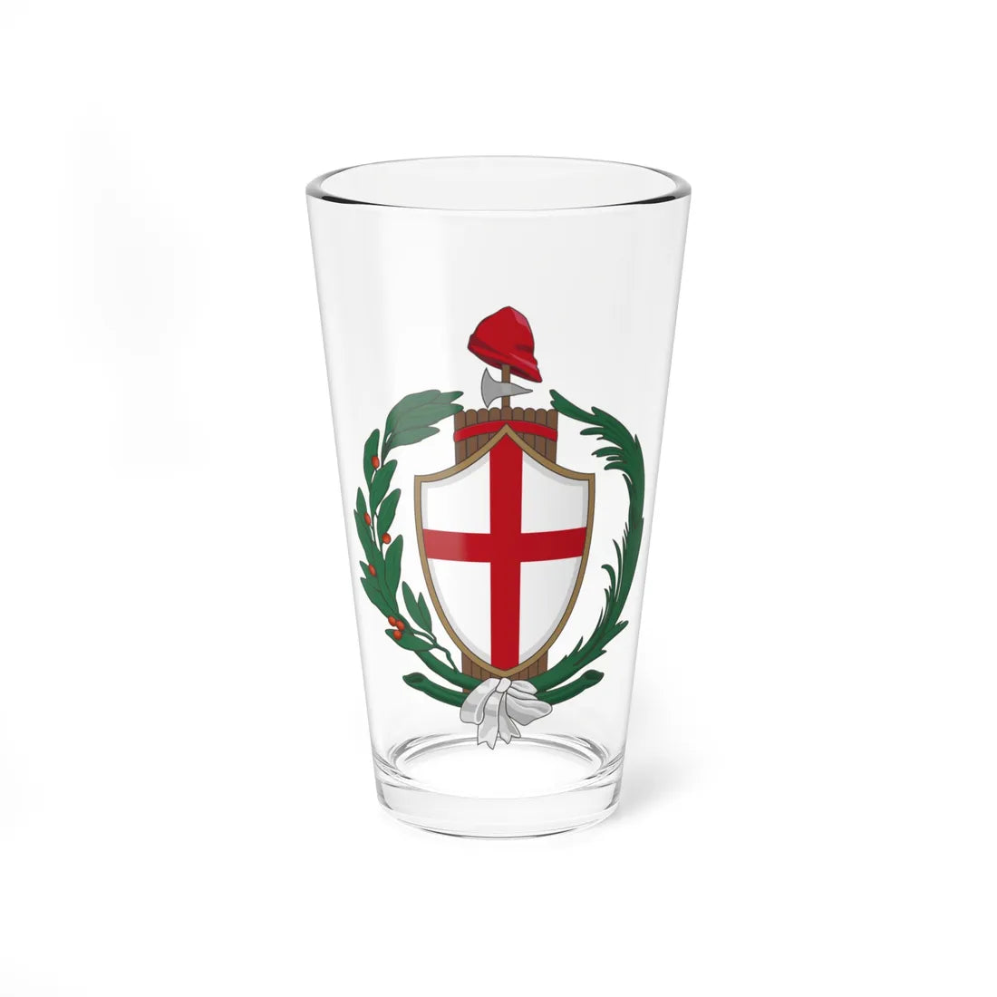 Coat of arms of the Ligurian Republic (Italy) (Coat of Arms) Pint Glass 16oz 16oz - Go Mug Yourself