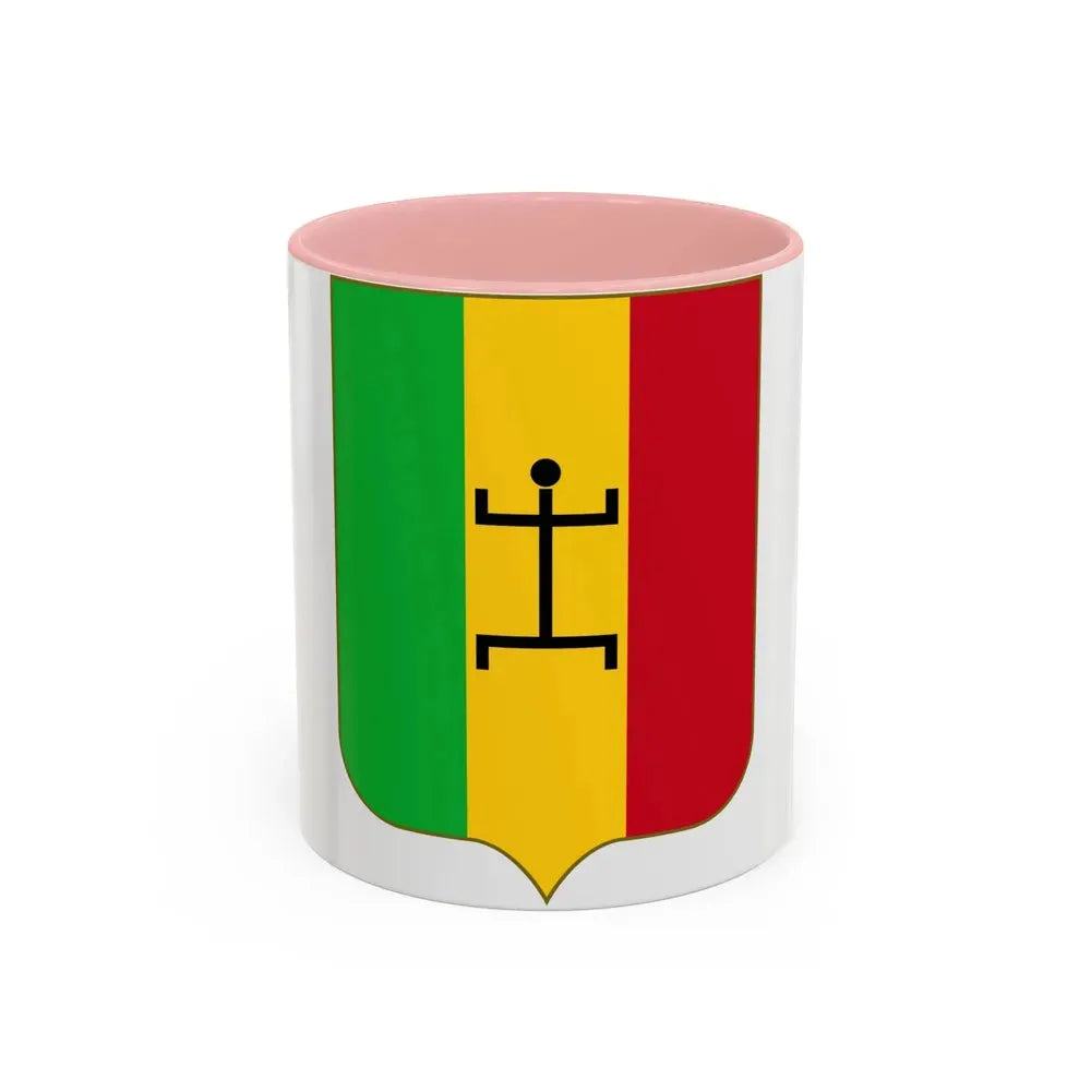 Coat of arms of the Mali Federation - Accent Coffee Mug 11oz Pink - Go Mug Yourself