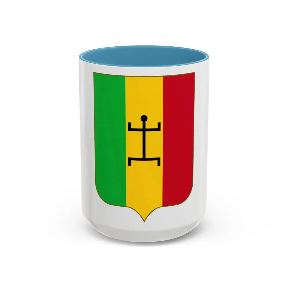 Coat of arms of the Mali Federation - Accent Coffee Mug 15oz Light Blue - Go Mug Yourself