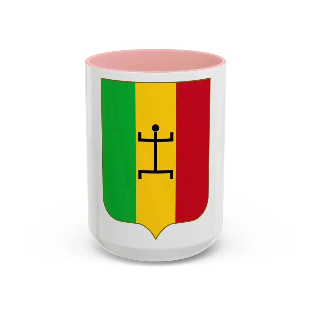 Coat of arms of the Mali Federation - Accent Coffee Mug 15oz Pink - Go Mug Yourself