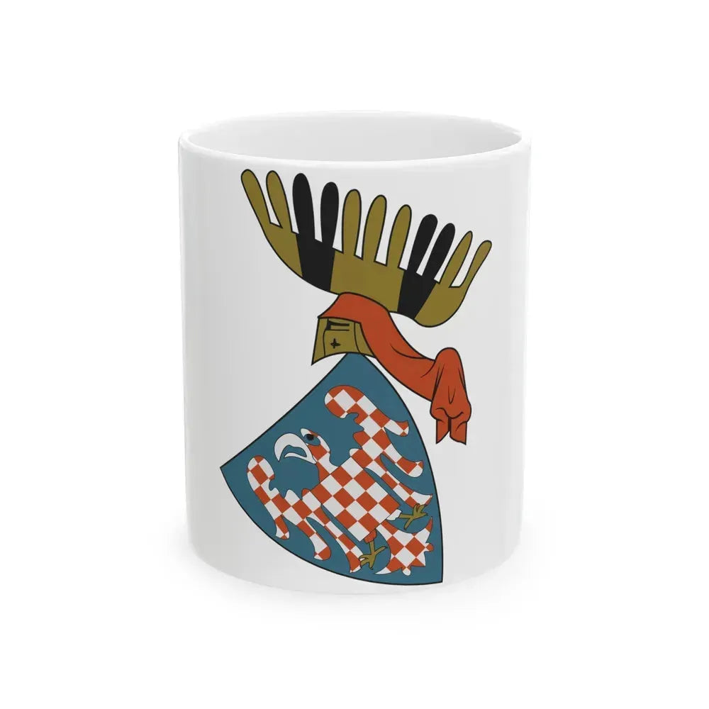 Coat of arms of the Margraviate of Moravia (Wenceslaus II) - White Coffee Mug 11oz - Go Mug Yourself