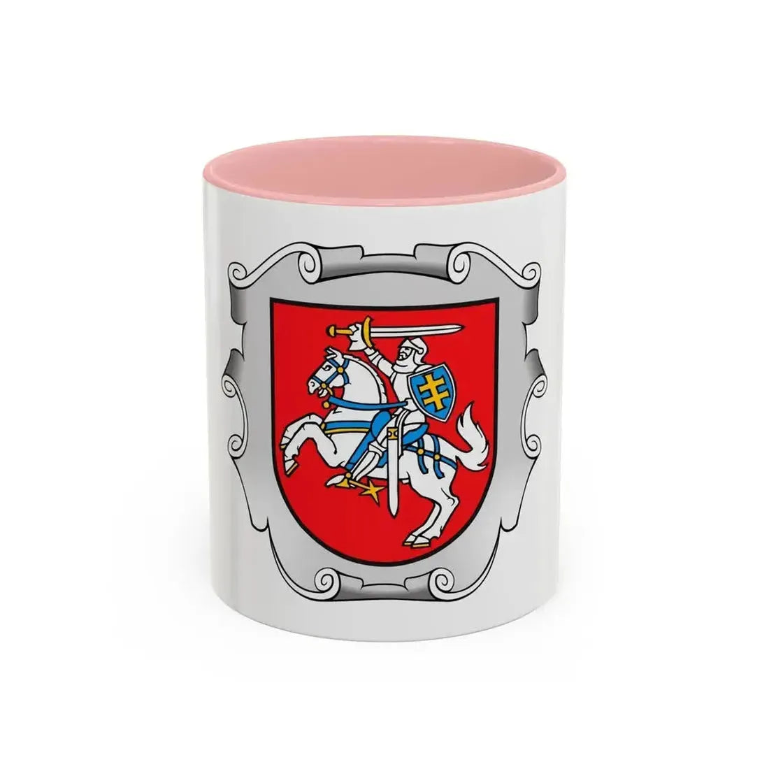 Coat of arms of the Ministry of the Interior of Lithuania - Accent Coffee Mug 11oz Pink - Go Mug Yourself