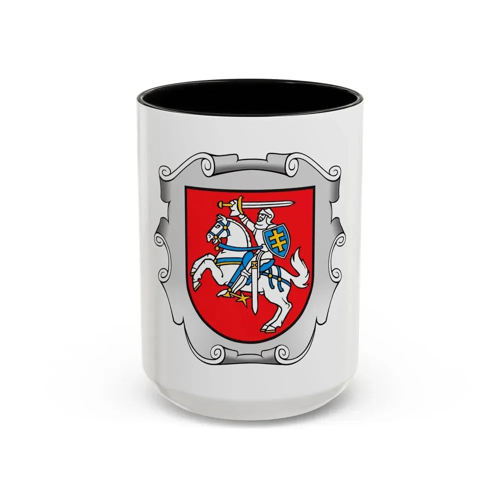 Coat of arms of the Ministry of the Interior of Lithuania - Accent Coffee Mug 15oz Black - Go Mug Yourself