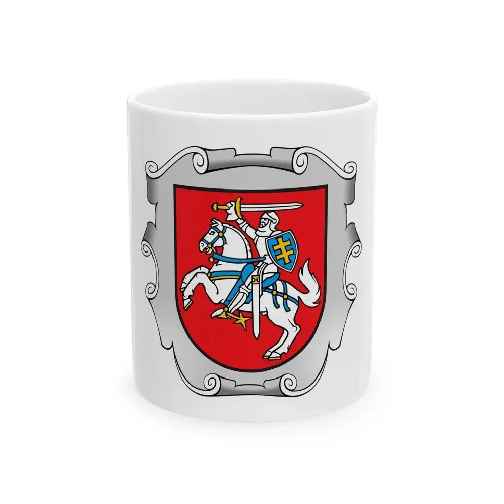 Coat of arms of the Ministry of the Interior of Lithuania - White Coffee Mug 11oz - Go Mug Yourself