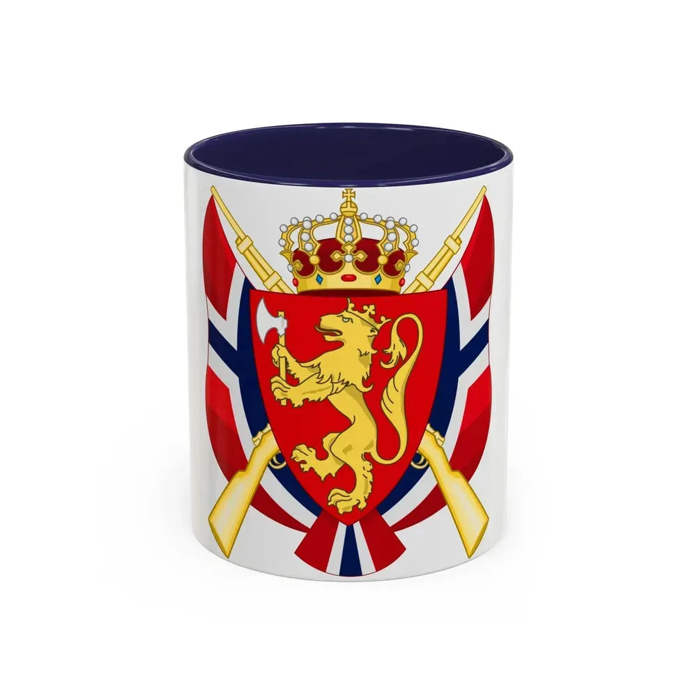 Coat of arms of the National Rifle Association of Norway - Accent Coffee Mug 11oz Navy - Go Mug Yourself