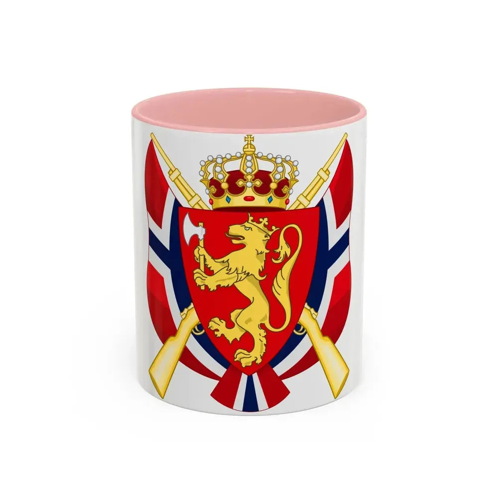 Coat of arms of the National Rifle Association of Norway - Accent Coffee Mug 11oz Pink - Go Mug Yourself
