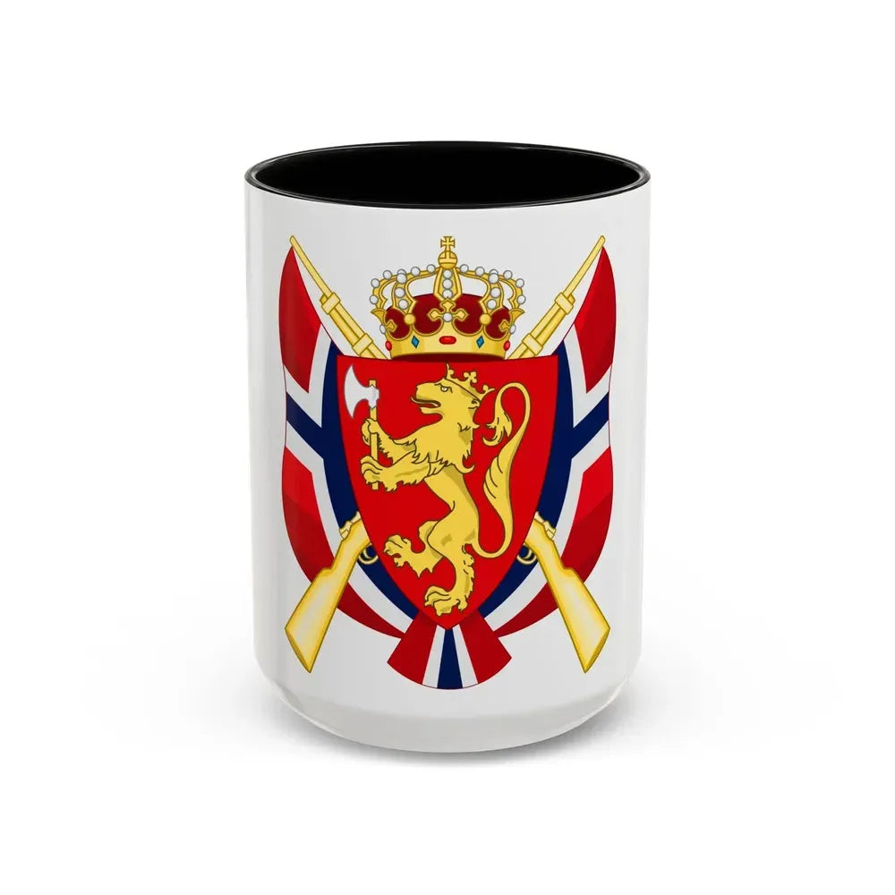 Coat of arms of the National Rifle Association of Norway - Accent Coffee Mug 15oz Black - Go Mug Yourself