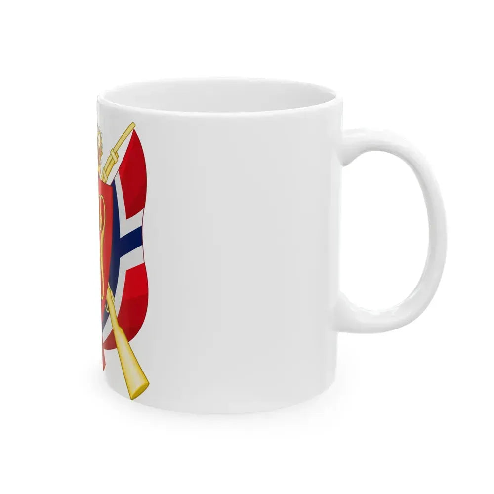 Coat of arms of the National Rifle Association of Norway - White Coffee Mug - Go Mug Yourself