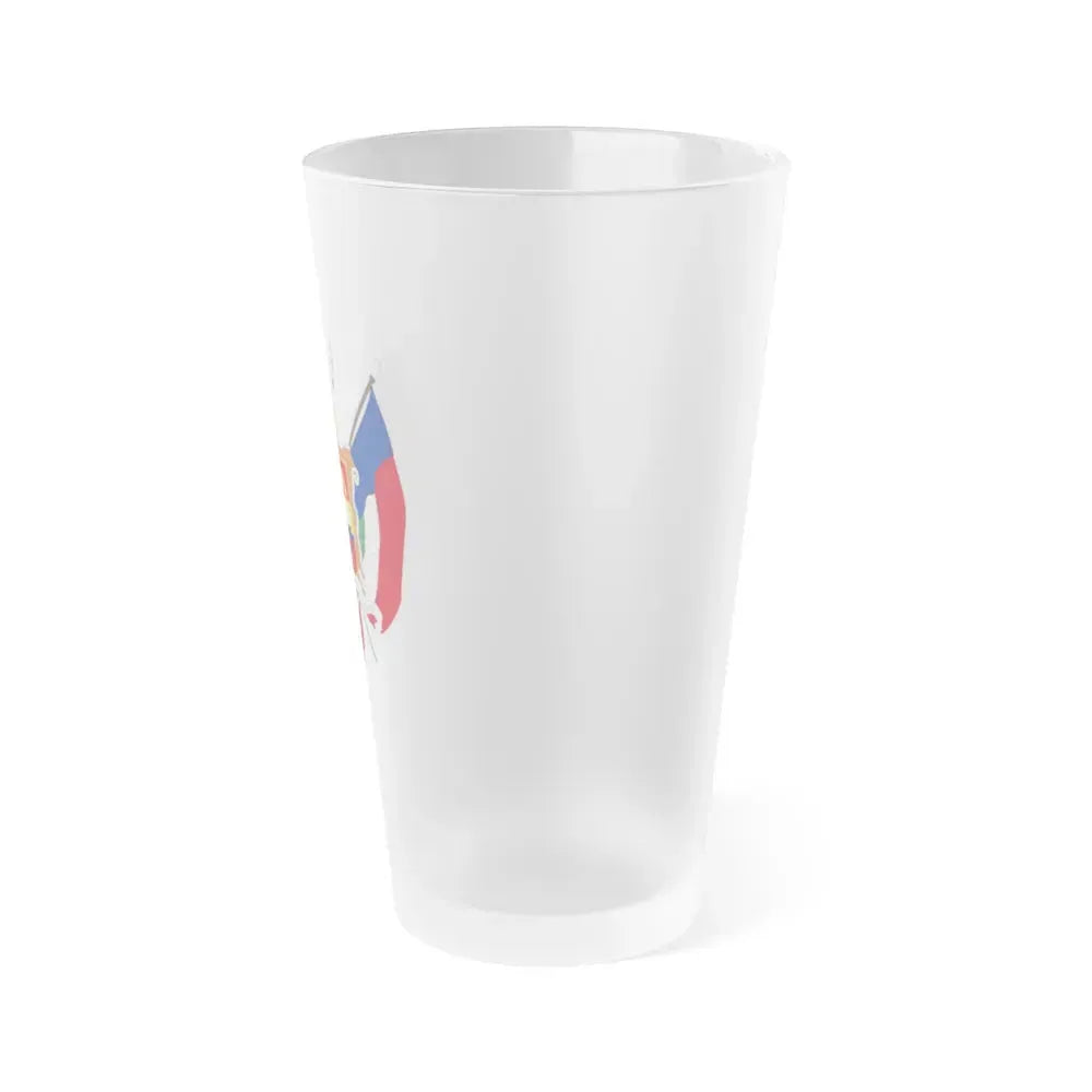 Coat of arms of the Nieuwe Republiek - Frosted Pint Glass 16oz - Go Mug Yourself