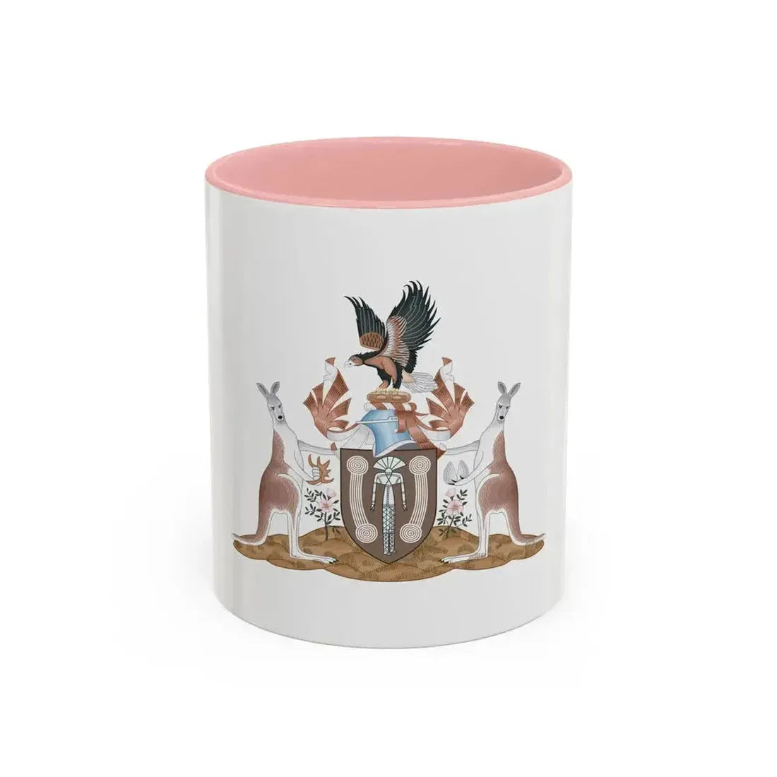 Coat of arms of the Northern Territory - Accent Coffee Mug 11oz Pink - Go Mug Yourself