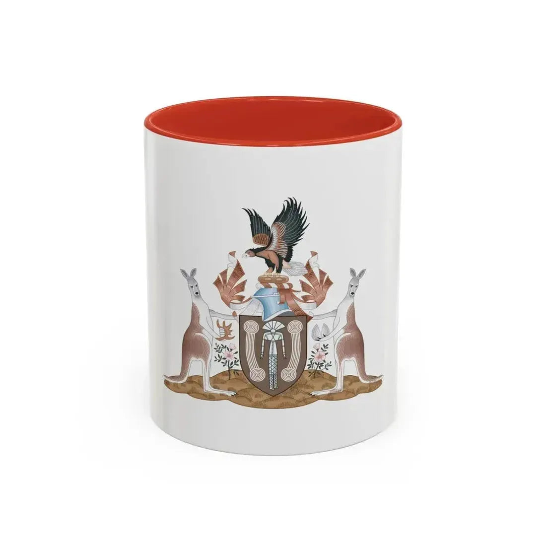 Coat of arms of the Northern Territory - Accent Coffee Mug 11oz Red - Go Mug Yourself