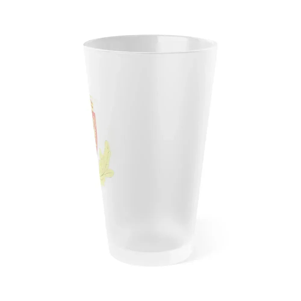 Coat of arms of the Norwegian Border Police - Frosted Pint Glass 16oz - Go Mug Yourself