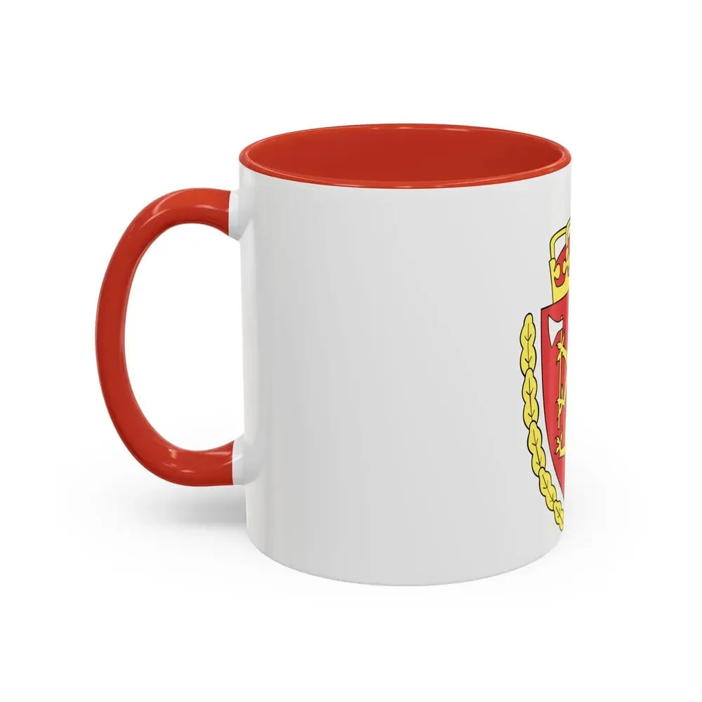 Coat of arms of the Norwegian Customs Service - Accent Coffee Mug - Go Mug Yourself