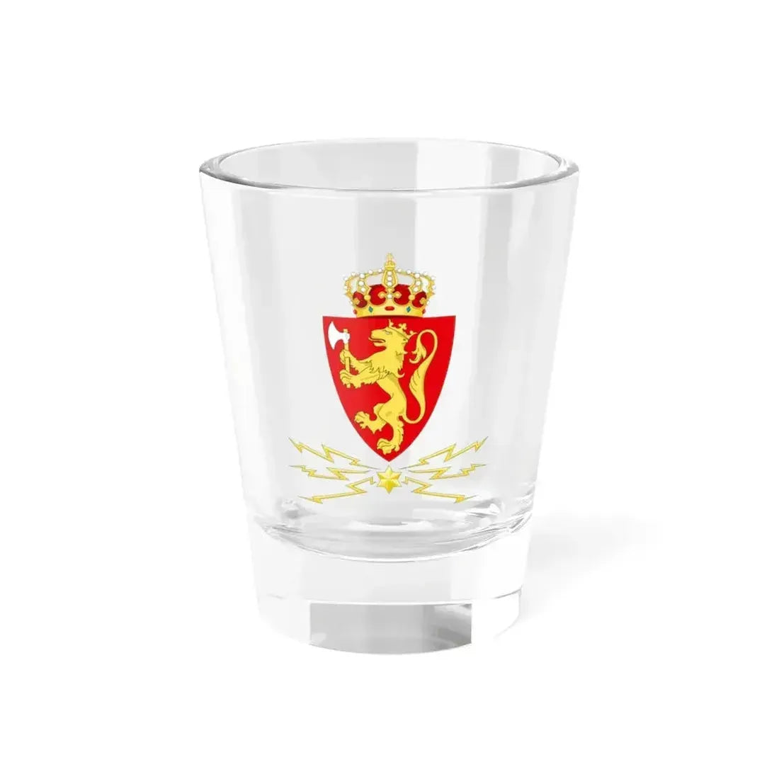 Coat of arms of the Norwegian Telegraph Administration - Shot Glass 1.5oz 1.5oz - Go Mug Yourself