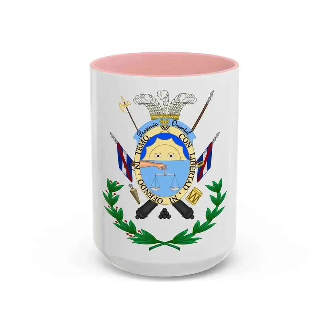 Coat of Arms of the Oriental Province - Accent Coffee Mug 15oz Pink - Go Mug Yourself